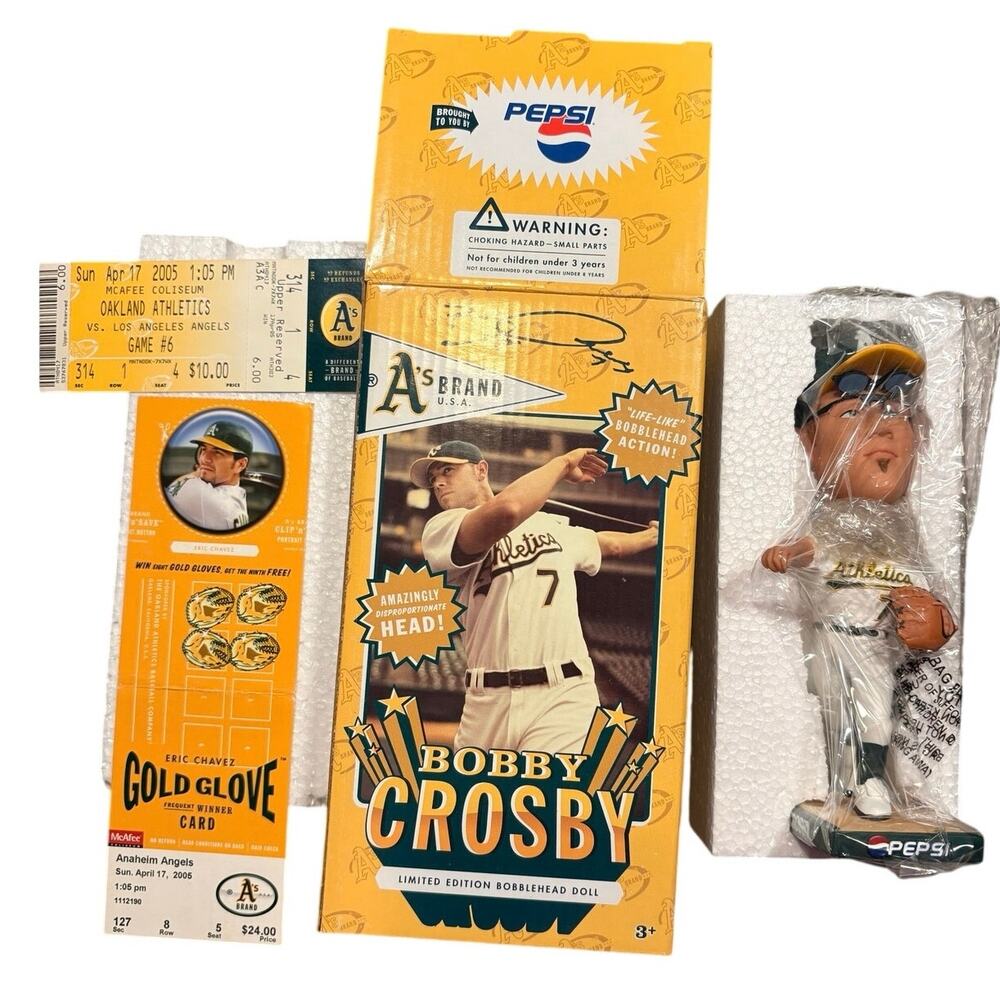 Oakland Athletics A’s Bobby Crosby Bobblehead 2005 SGA